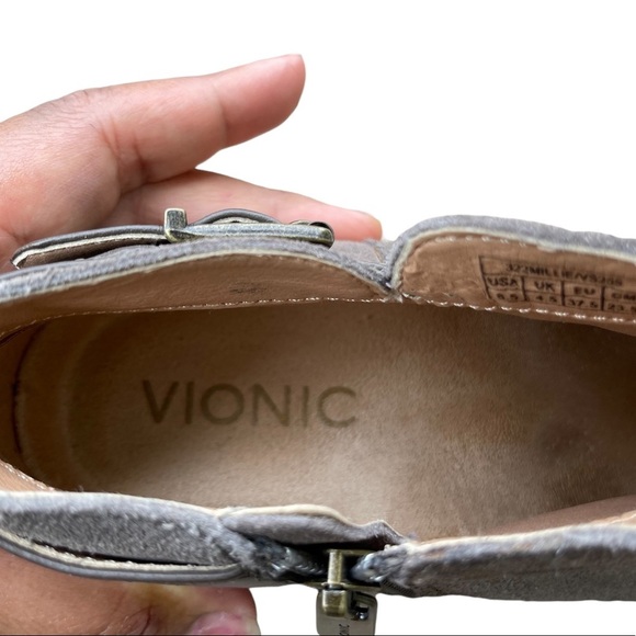 Vionic Taupe ‎ Suede Strap Buckle Bootie/ Ankle Boots Size: 6.5 - Picture 7 of 11